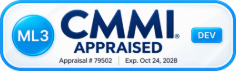 Selo CMMI Appraised nível de maturidade 3, CMMI-DEV, appraisal 79502